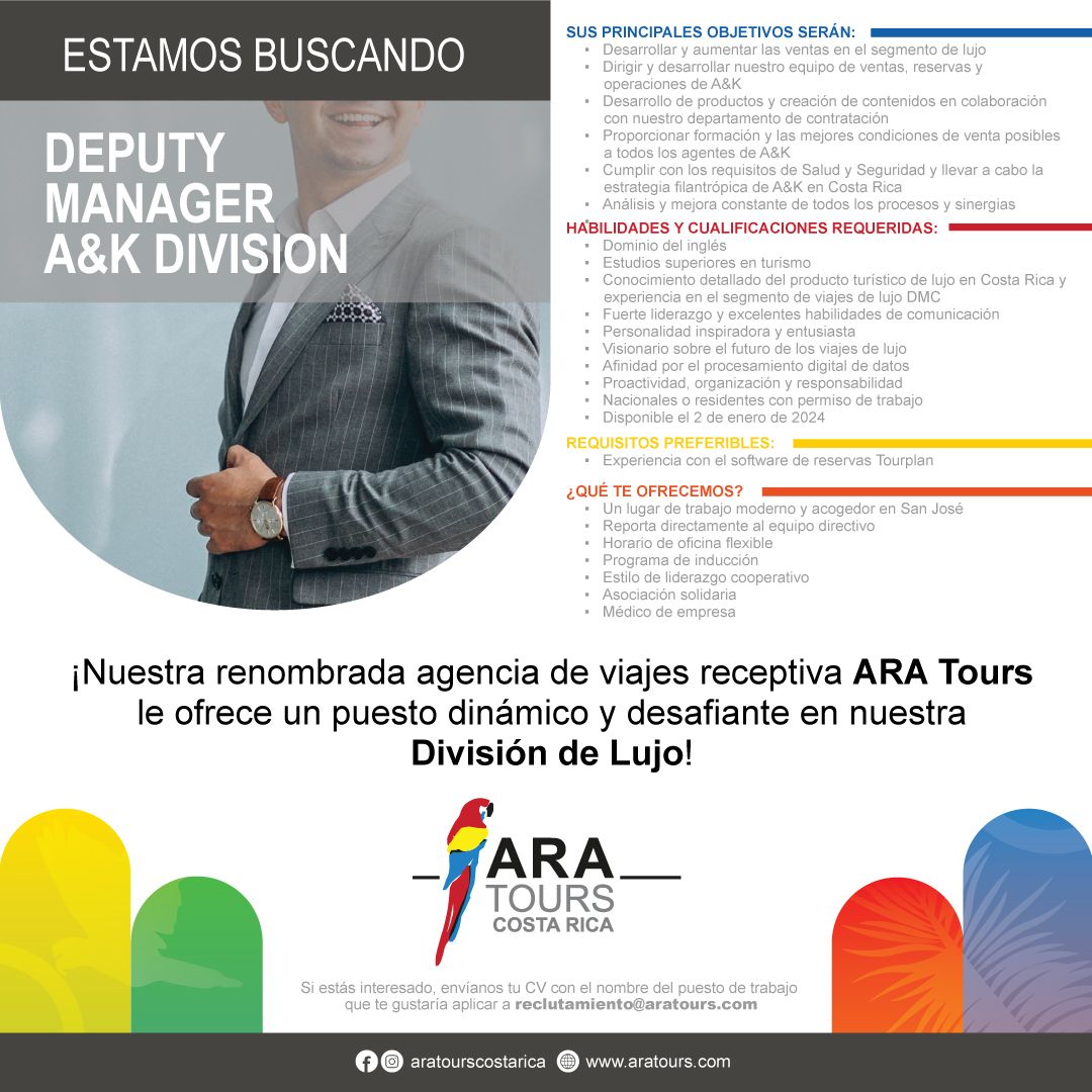 ara tours costa rica jobs